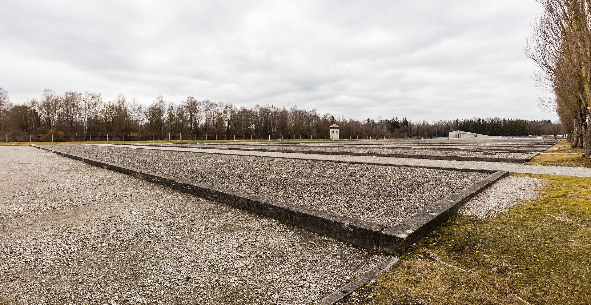 Antiguas barracas de prisioneros, campo de concentración de Dachau, Alemania.