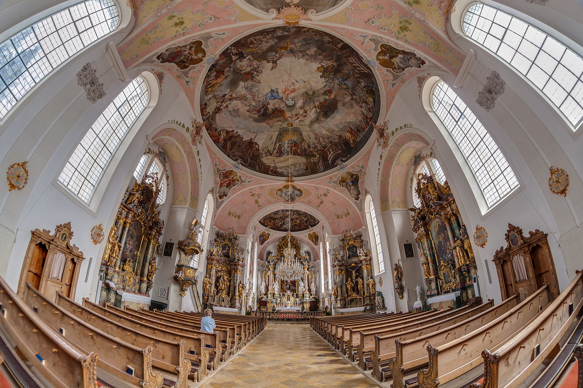 Iglesia de San Pedro y Pablo, Oberammergau, Baviera, Alemania