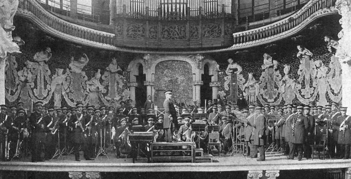 Banda municipal de Madrid al Palau de la Música a l'Ilustració Catalana nº 439 (2a època) (05/11/1911)